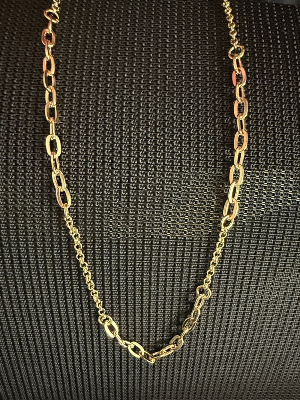 Gold Chain Link Necklace - Two Face/Links